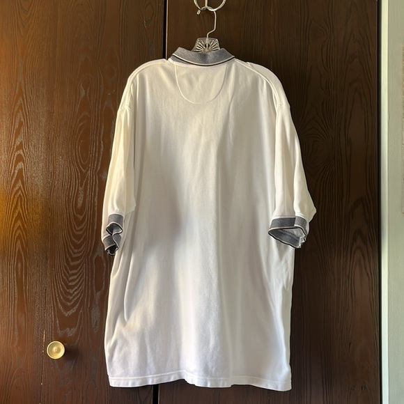 Steve Stricker men’s white golf shirt with navy trim. Size XL long. - Picture 5 of 6